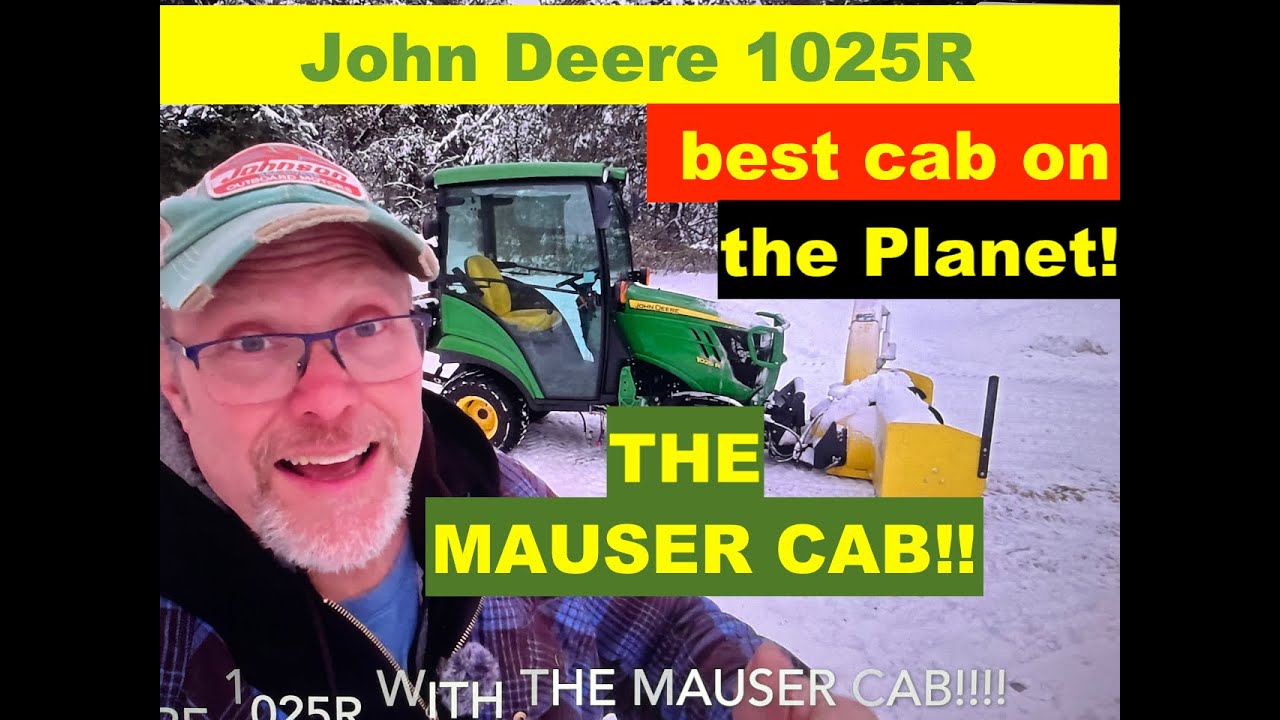 Трактор John Deere 1025R с кабиной Mauser!