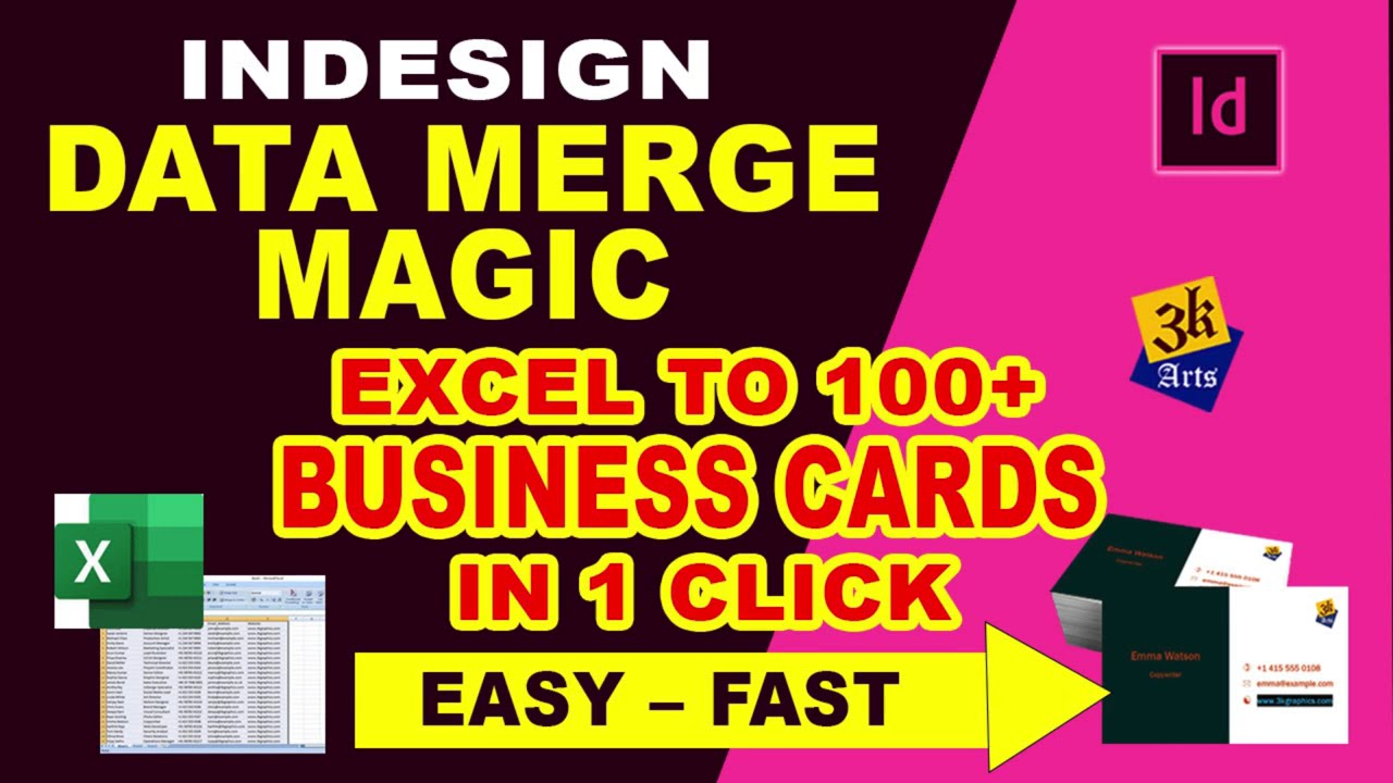 How to Create 100+ Business Cards in Seconds!  InDesign Data Merge Tutorial