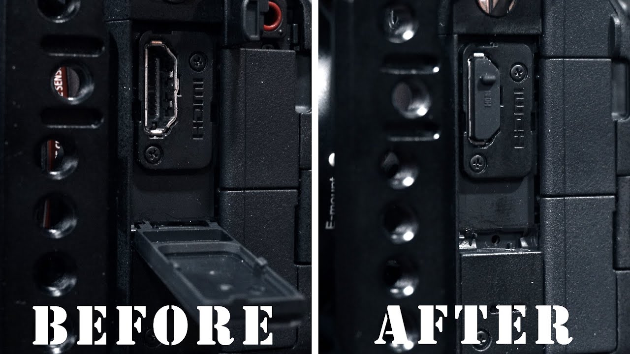 How to remove the HDMI port flip-down cover on a Sony A7SIII - It's no longer in the way!