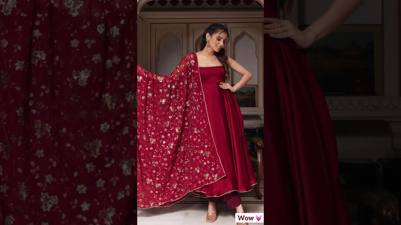 Wow🤩 Only : 1199/- + Ship 😍✅ Full Stiched Anarkali | Book Order DM WhatsApp Us : +91 75674 49046