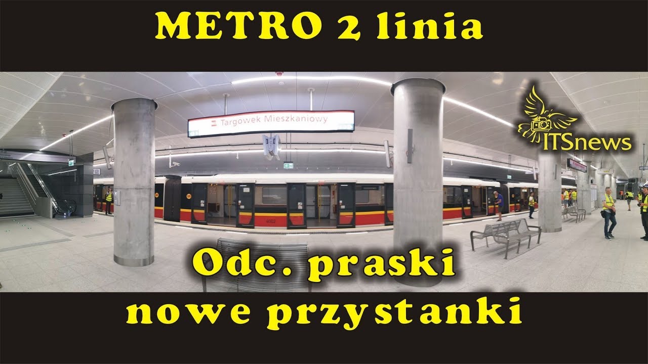METRO 2 linia. Nowe stacje odc. praski. Przejazd.