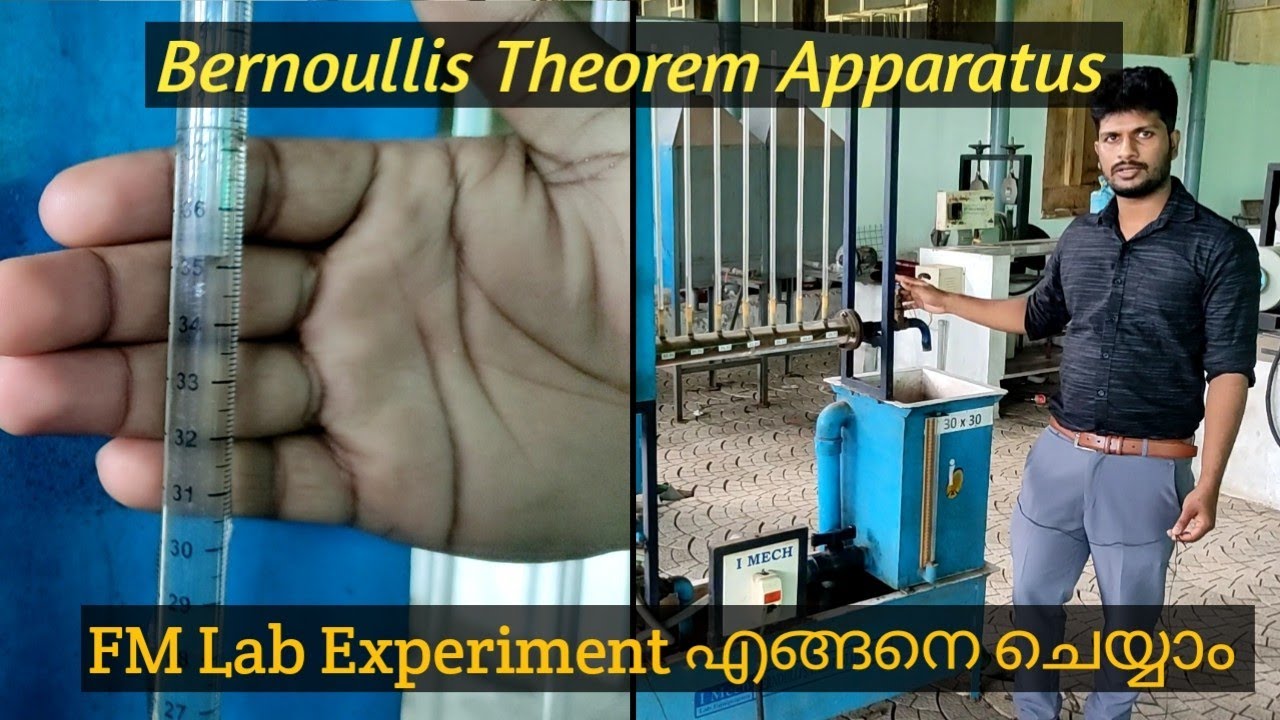 Bernoulli's Theorem Apparatus #malayalam,FM Lab Experiment,Proof,Hydraulics, practical application