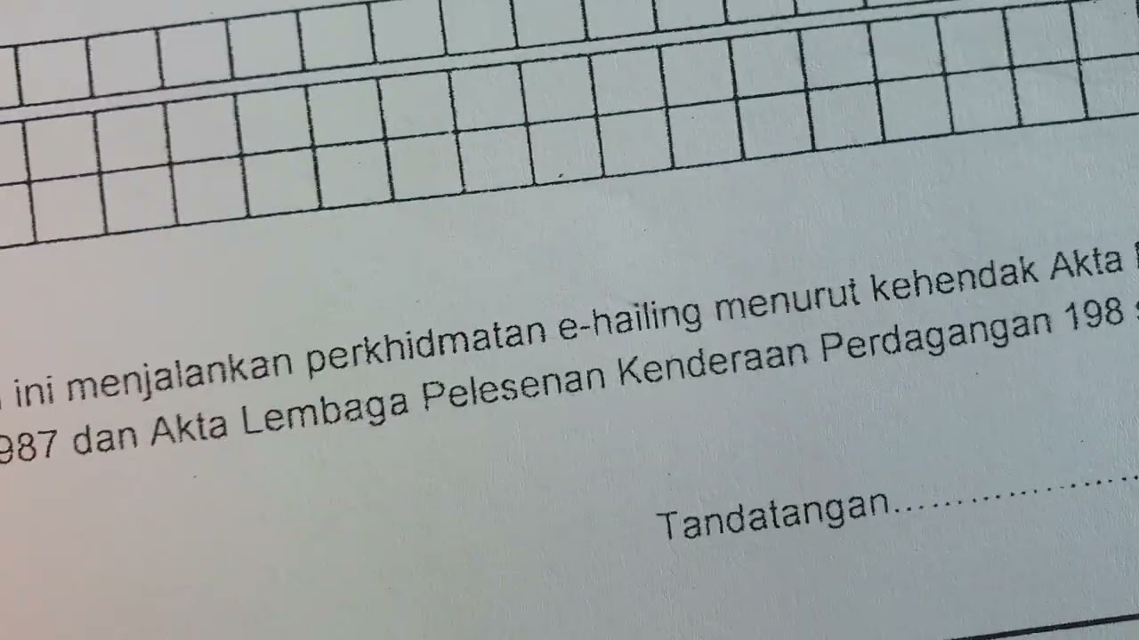 cara tukar status kereta persendirian ke status e-hailing dan dokumen yang diperlukan.