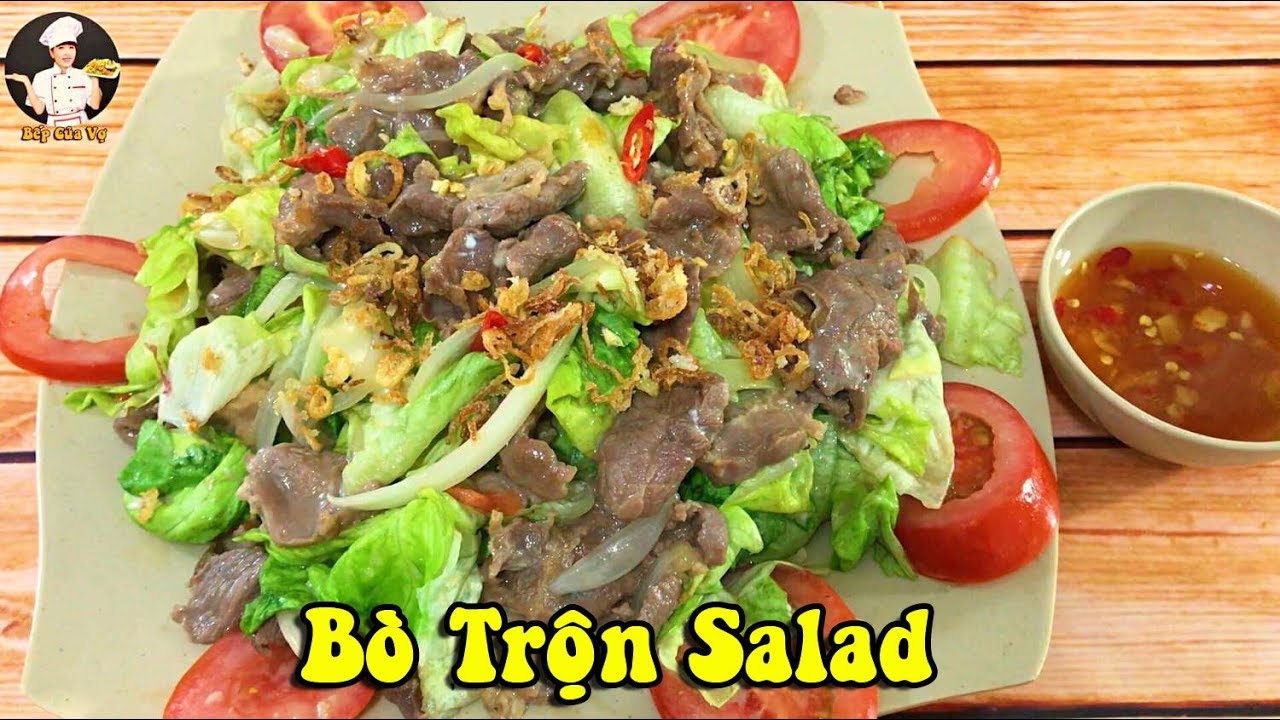 BÒ TRỘN SALAD | Cách làm salad trộn thịt bò ngon và lạ miệng | Bếp Của Vợ