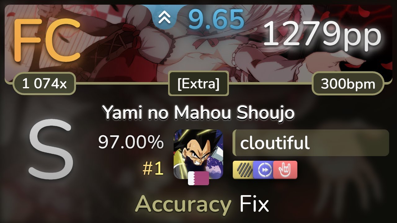 [Banned] 9.6⭐ cloutiful | Silver Forest - Yami no Mahou Shoujo [Extra] +HDDTHR 97.00% FC #1 | 1279pp