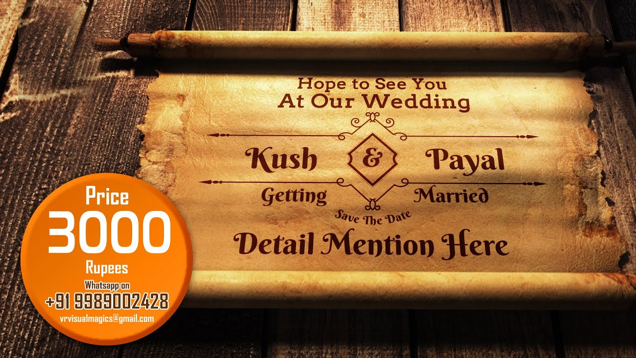 Wedding Invitation Video | save the date video | VR visual magics | Project 12