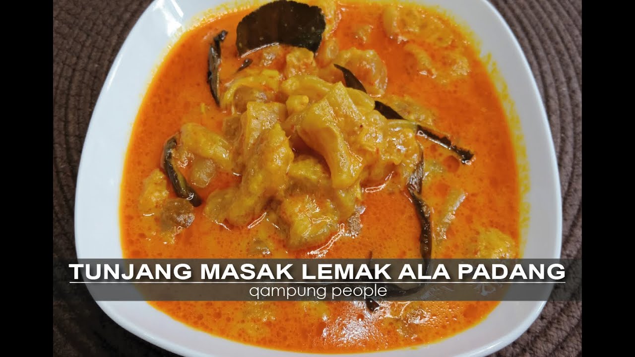 Cara Masak Tunjang atau Urat Ala Masakan Padang | Kenyal-kenyal lembut, lemak berkrim disukai ramai