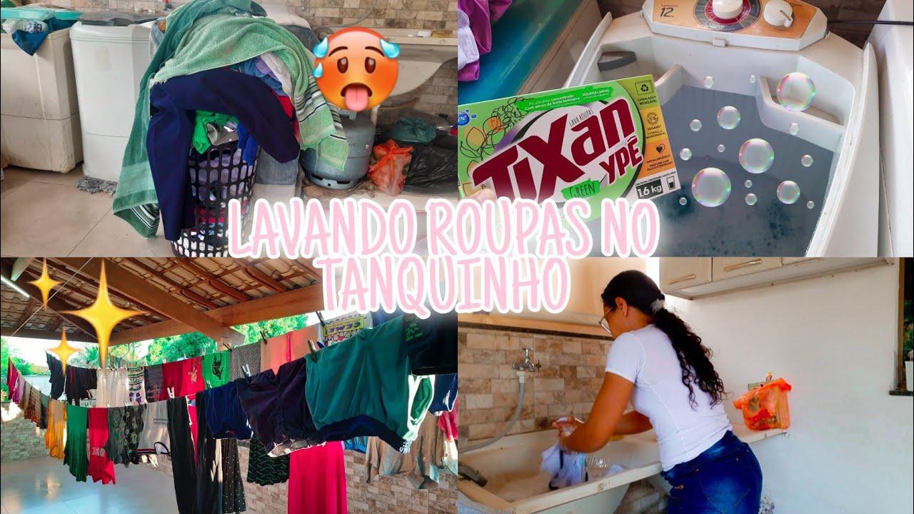 LAVANDO ROUPAS NO TANQUINHO E NA M&Atilde;O|UM POUCO SOBRE MEU TANQUINHO #diadelavarroupas #roupasuja