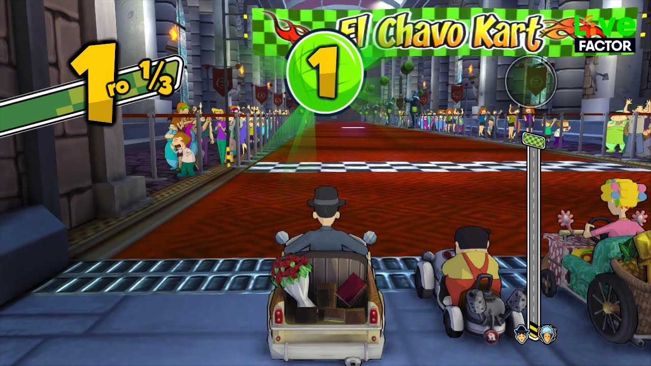 Profesor Jirafales corriendo en sus pistas - El Chavo Kart - #ElChavo - #Gameplay