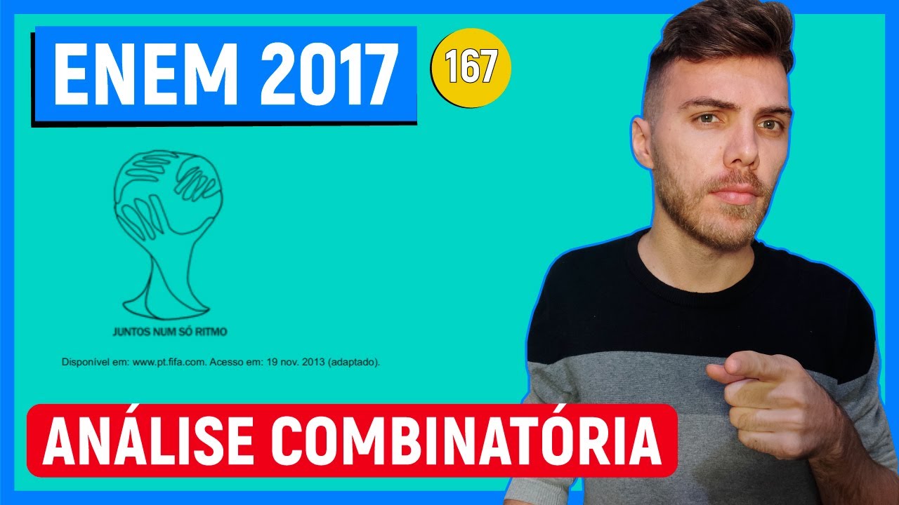 🛑ANÁLISE COMBINATÓRIA - 167 Enem 2017 - O comitê organizador da Copa do Mundo 2014 criou a logomarca