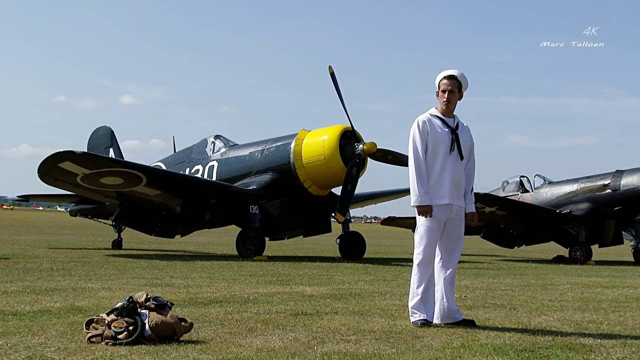 4Kᵁᴴᴰ 4K UHD Corsair F4u and Fg -1 (Last one) Black  plane  .
