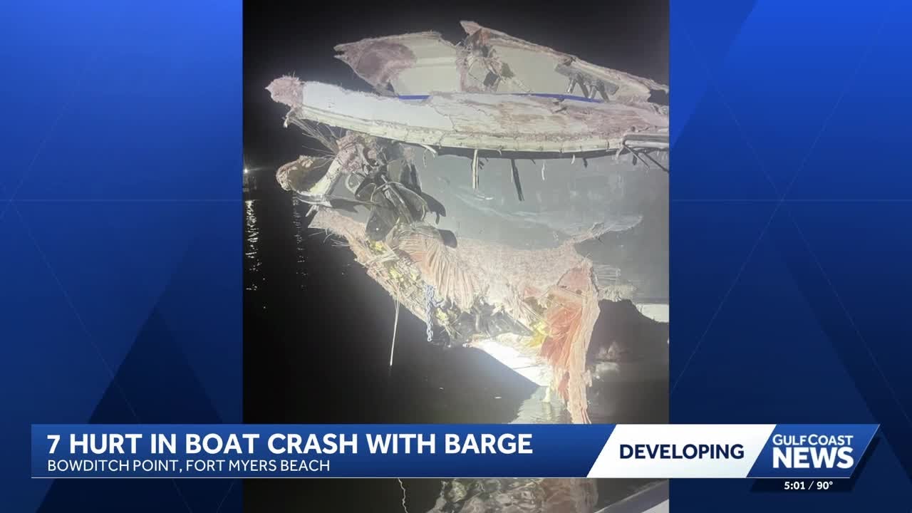 7 injured in boating crash near Fort Myers Beach
