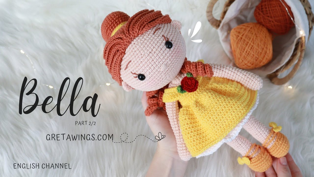 Bella Amigurumi Tutorial | Princess Series Part 2/2 Sub 🇺🇸🇪🇸 / GretaWings