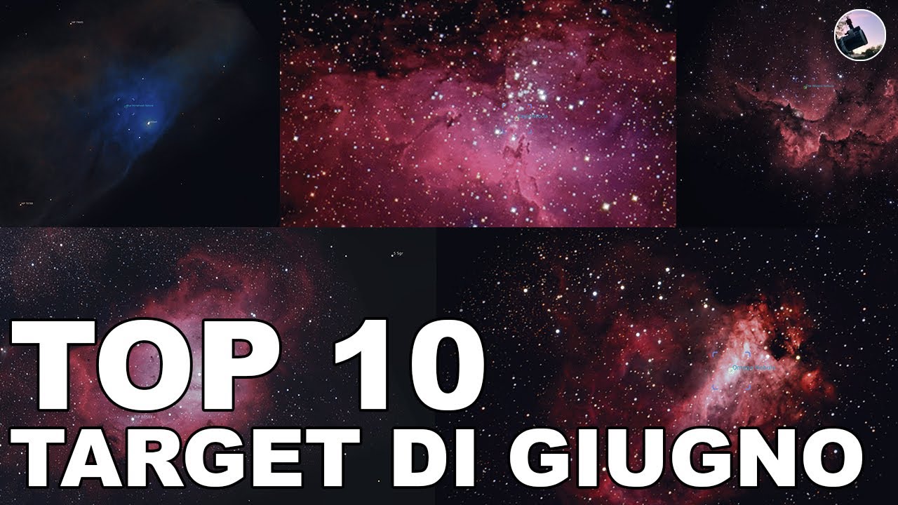 TOP 10 OGGETTI ASTRONOMICI DA FOTOGRAFARE A GIUGNO in base alla MAGNITUDINE