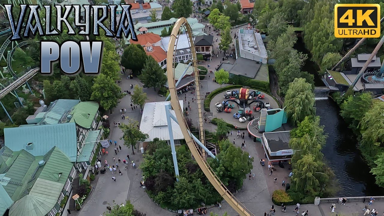 Valkyria POV (Front Row, 4K 60FPS), Liseberg B&M Dive Coaster | Non-Copyright