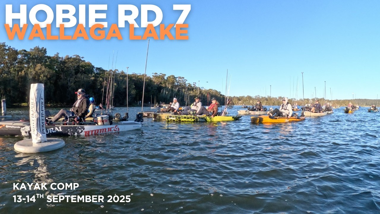 Седьмой раунд соревнований по гребле на байдарках от Hobie Fishing Australia на озере Уоллага, 13...
