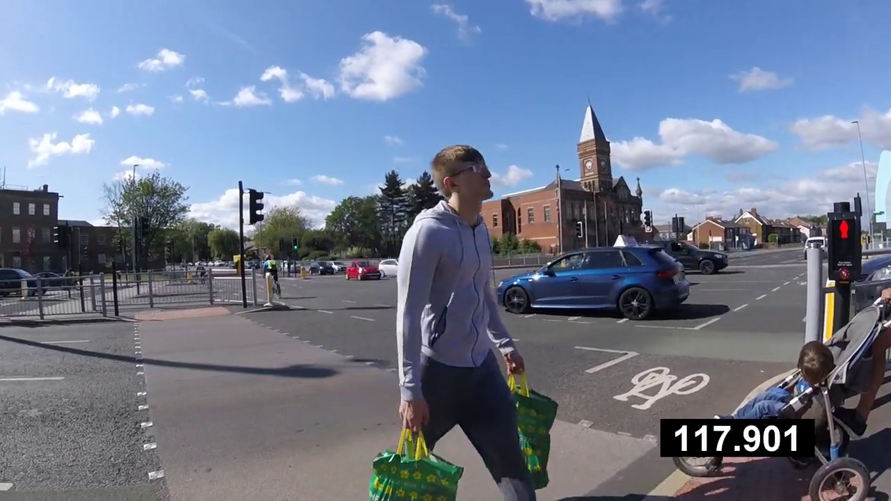 Crossing Edge Lane and the A56 in Stretford