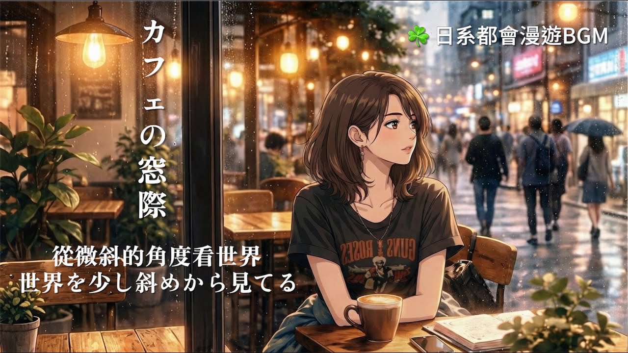 ☘️日系都會爵士BGM《カフェの窓際 咖啡館窗邊》世界を少し斜めから見てる‧從微斜的角度看世界｜豎屏中字