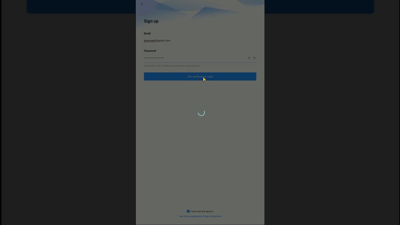 DMSS Create Dahua Cloud Account