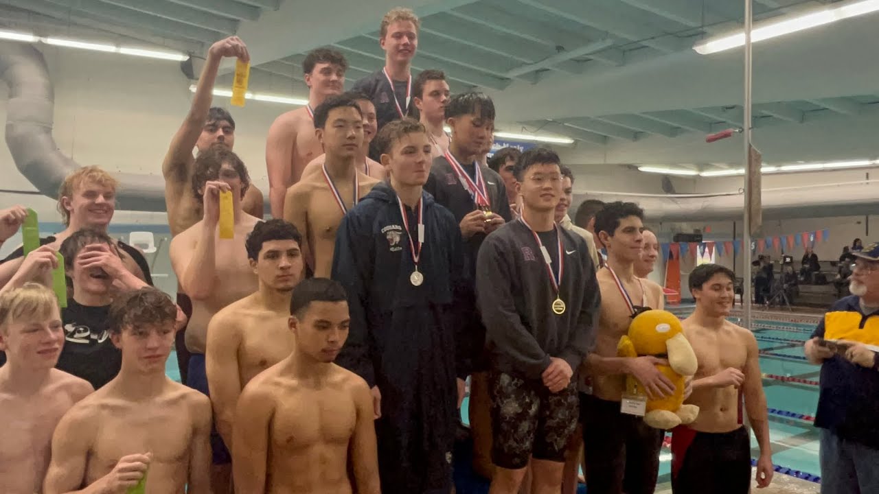 2025 District Finals 400 Free Relay - 1st Place Ridgefield High School