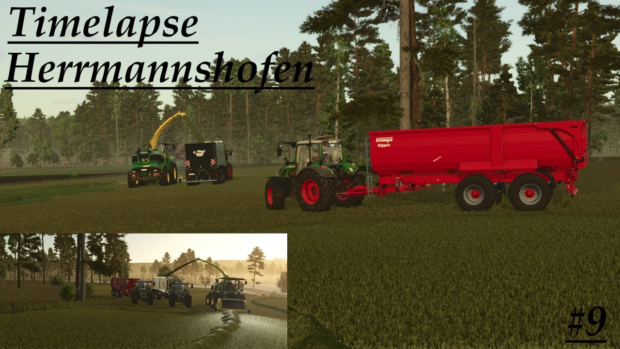 LS25 Timelapse Herrmannshofen #9 Gras silieren mit 2x 516 Vario Power!
