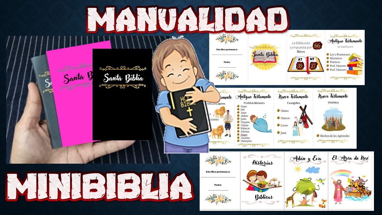 💥MINIBIBLIA MANUALIDAD #HOLYBIBLE craft #DIY #CLASESBIBLICASPARANIÑOS