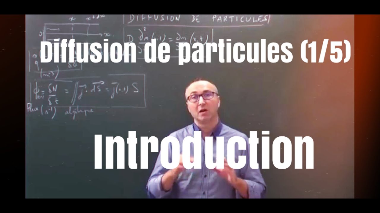 Cours diffusion de particules (1/5) : équation de diffusion de particules