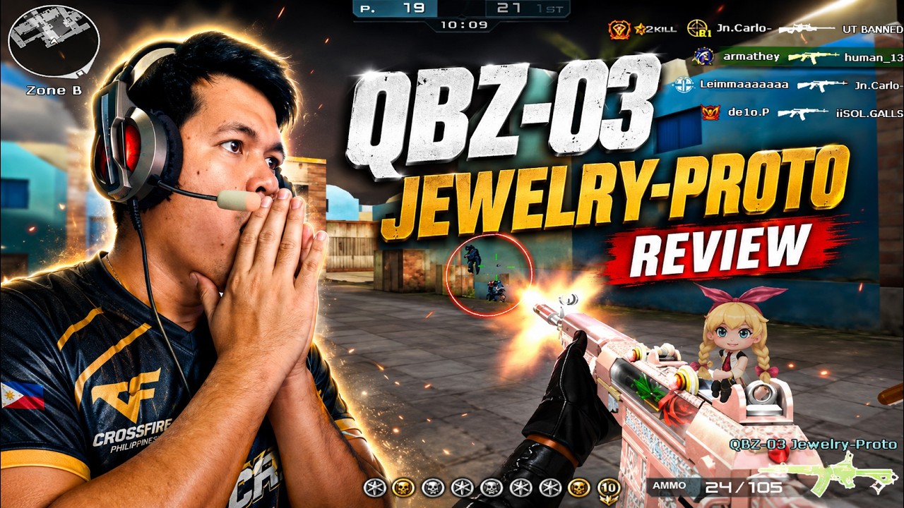 QBZ-03 JEWELRY-PROTO REVIEW | INTENSE GAMEPLAY | FREE WEAPON COMEBACK REWARDS | CROSSFIRE | 4K
