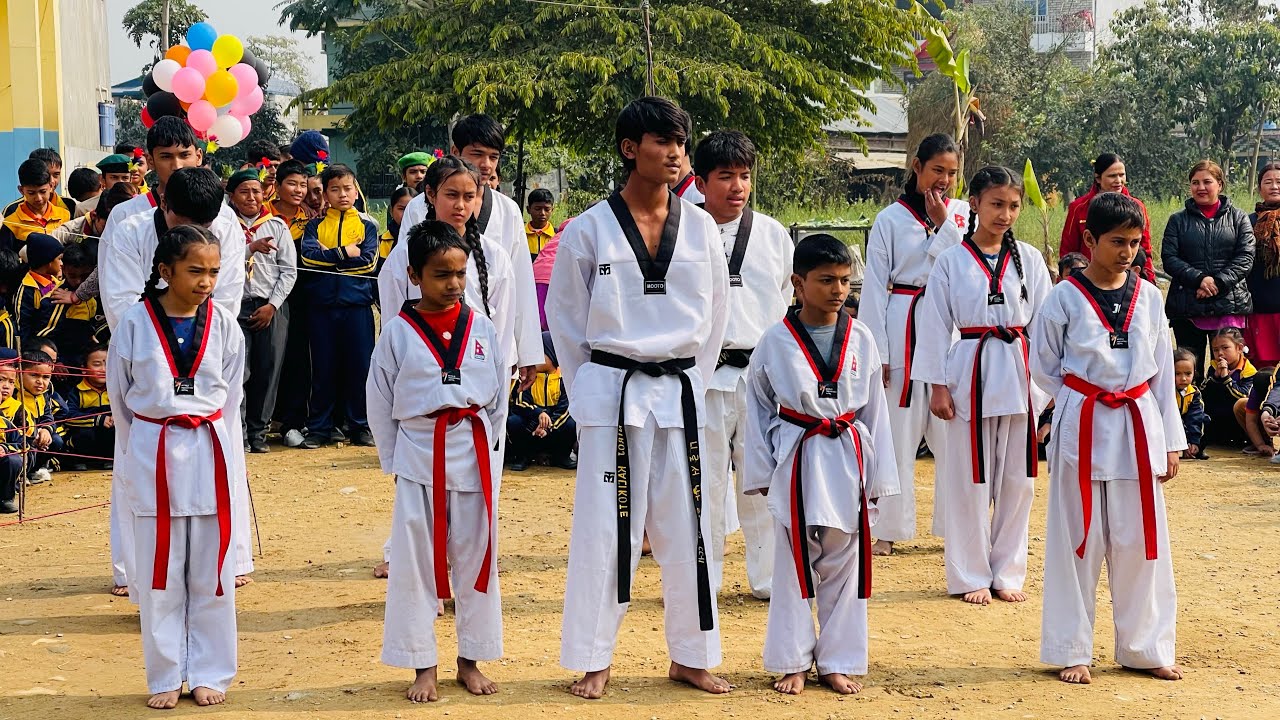 Taekwondo demonstration program at gyandarshan secondary school