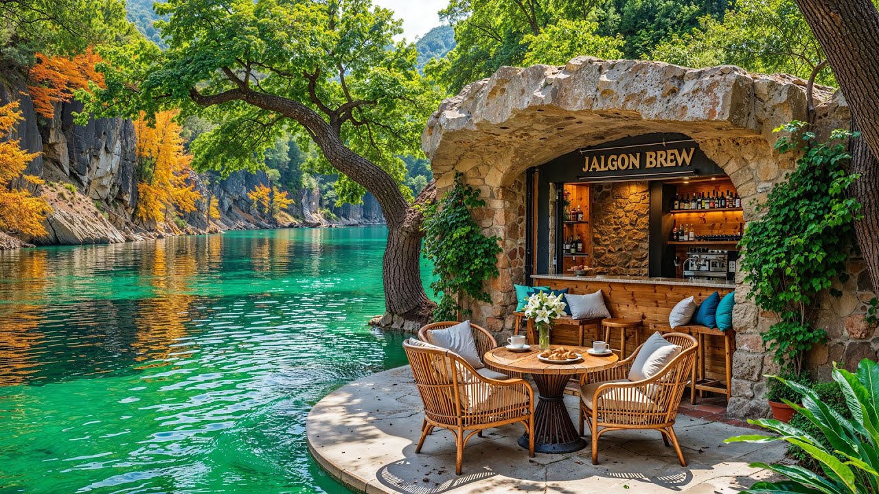Уютное кафе Cabin Riverside Café Retreat 🍃 | Спокойная фортепианная джазовая музыка и атмосфера р...