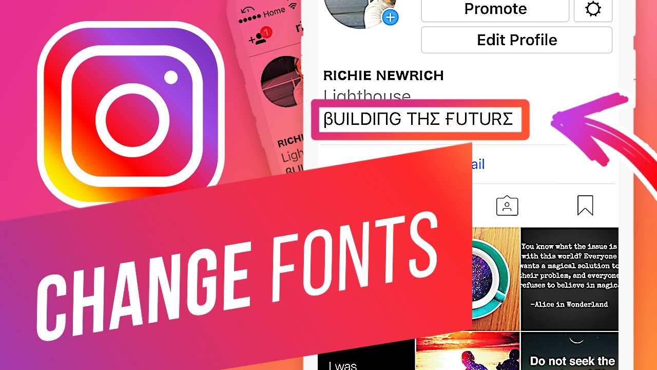Как изменить шрифт имени пользователя в Instagram | Как изменить шрифт в биографии в Instagram