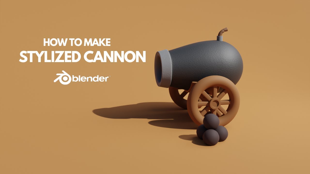Simple Stylized Cute Cannon in Blender!