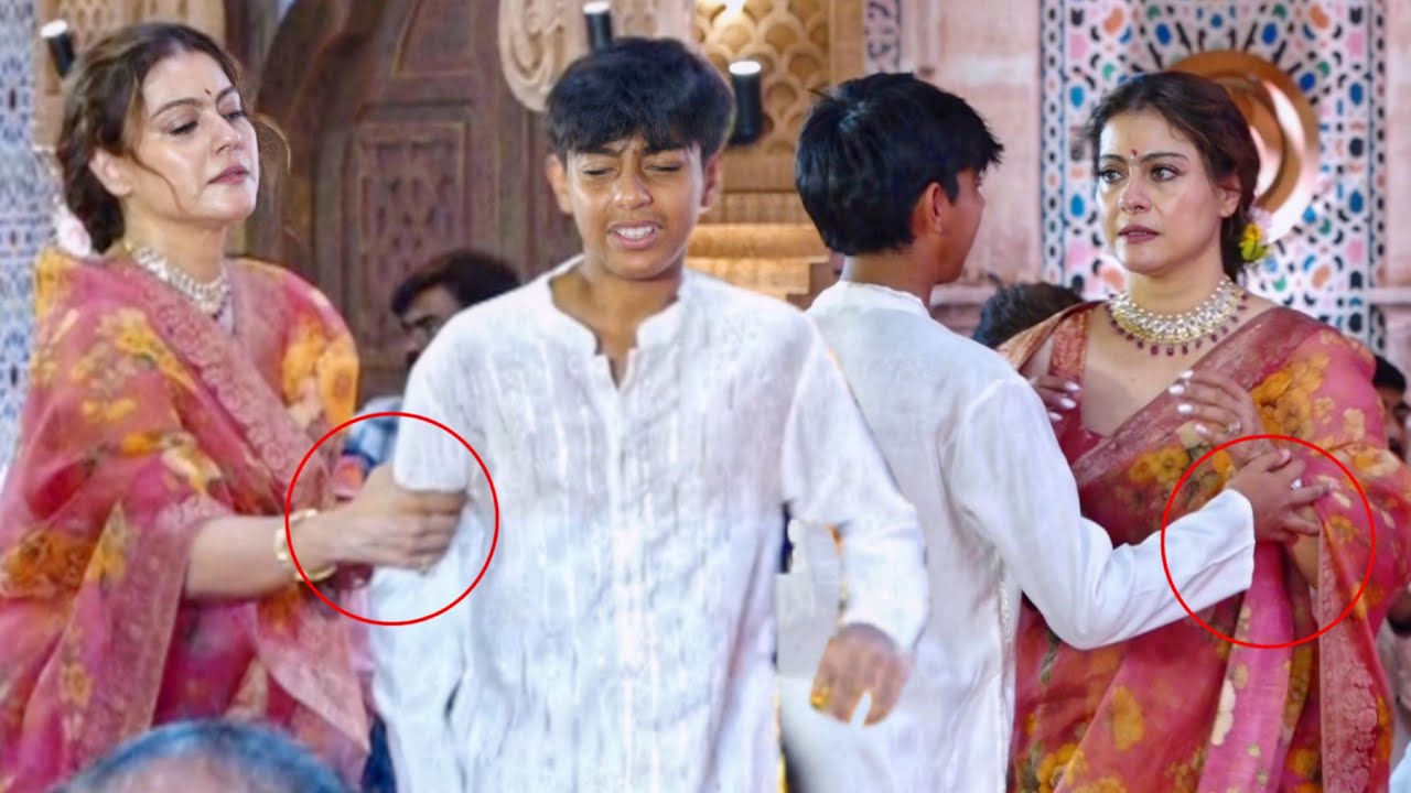 Kajol Devgan With Son Yug Arrive At North Bombay Sarbojanin Durga Puja 2024