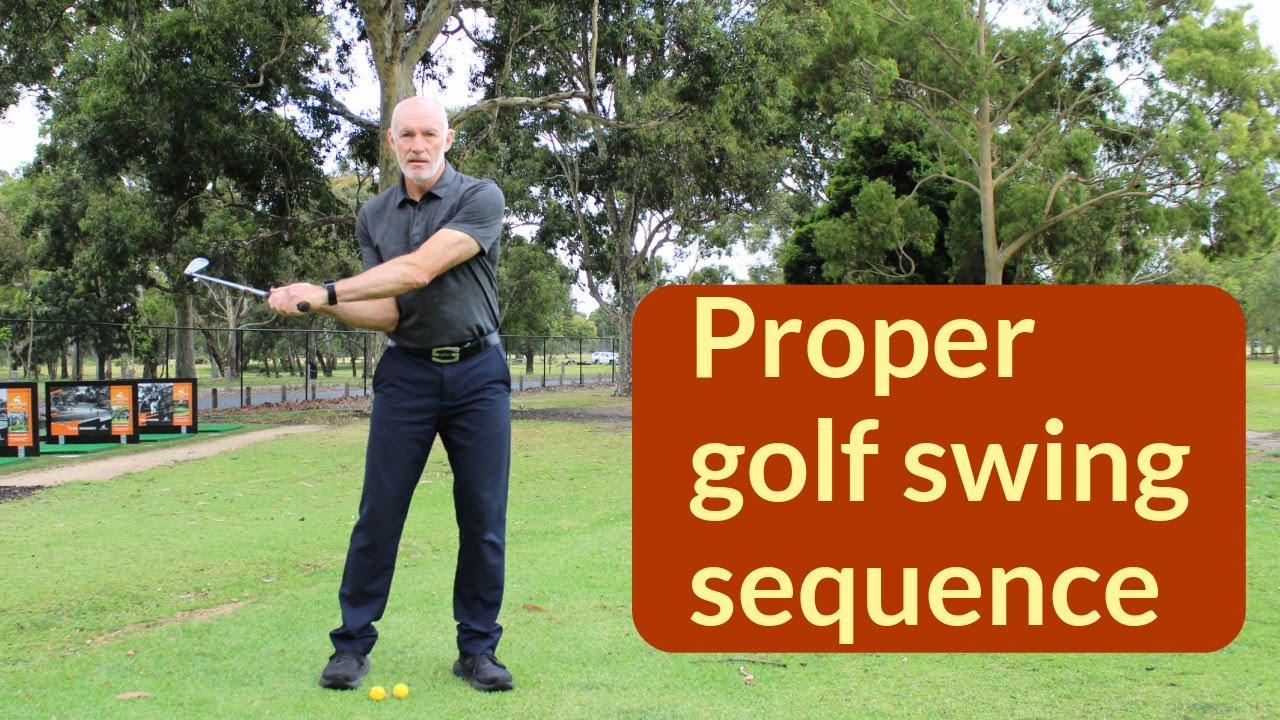 Proper golf swing sequence