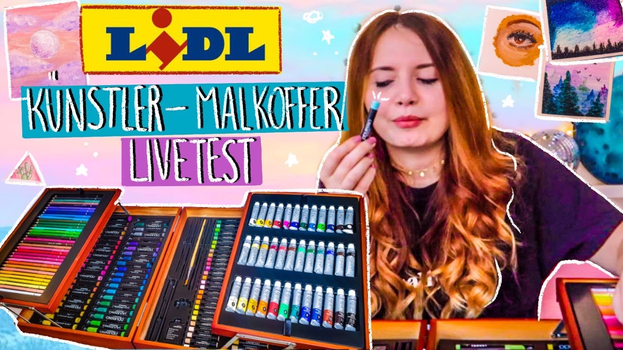 REVIEW - Wie gut ist der Künstler-Malkoffer von Lidl? Taugt er was? Ich mache den LIVE-TEST