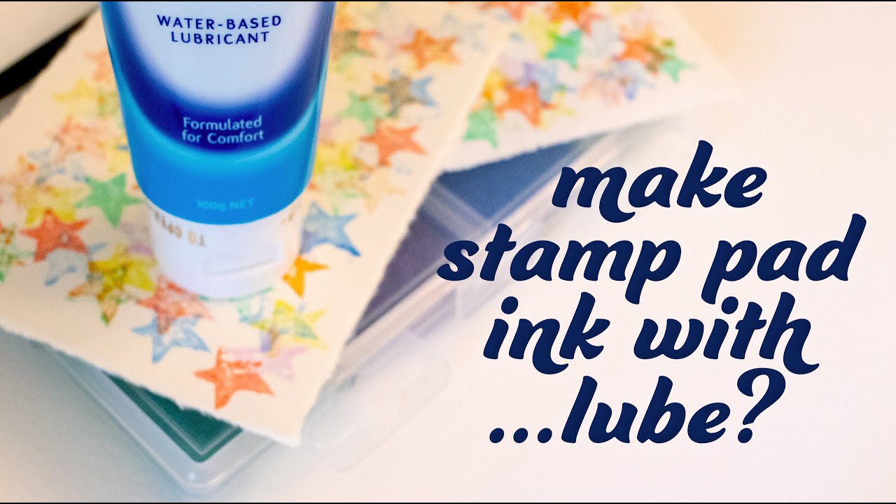 Make your own stamp pad ink with ...lube? Yes. Lube.
