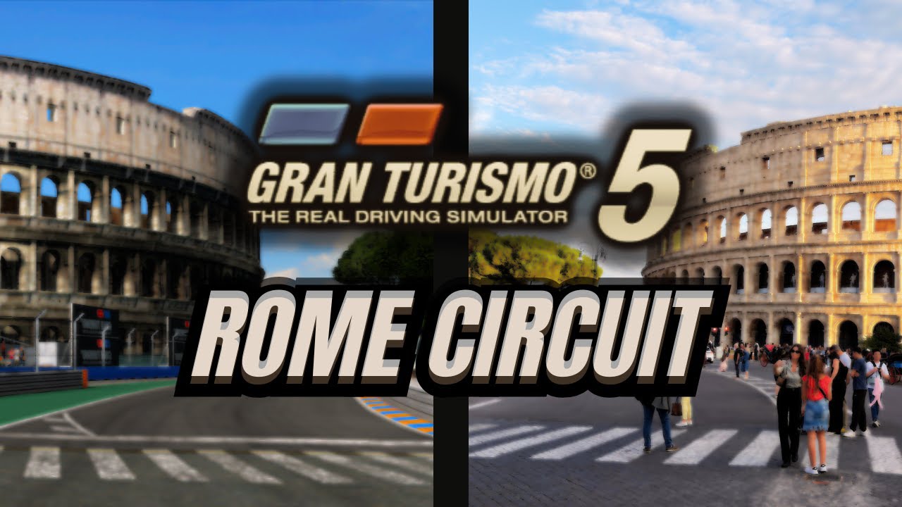 Rome Circuit in real life vs. Gran Turismo 5