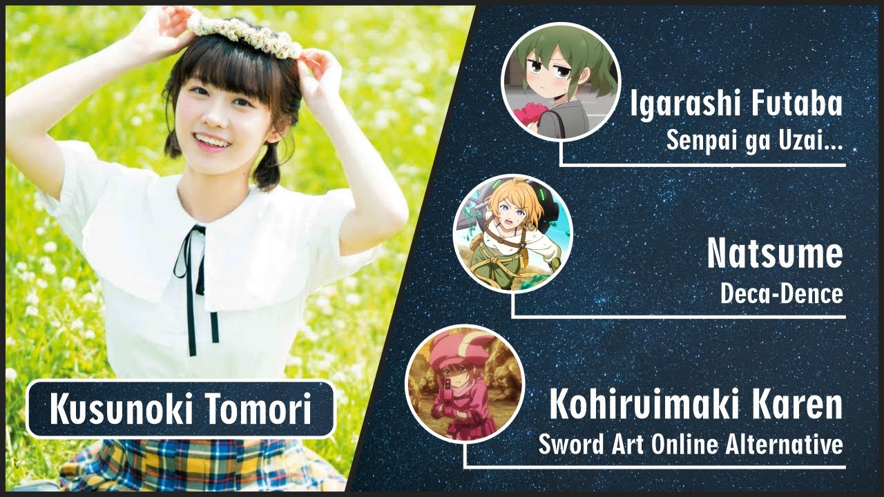 TOP 15 VOICE CHARACTER - KUSUNOKI TOMORI | Until Fall 2021