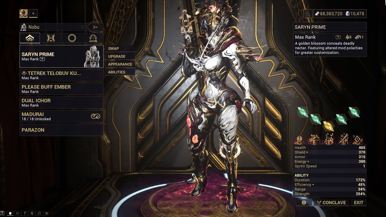 Warframe Maximum Investment - Saryn Prime | Isleweaver