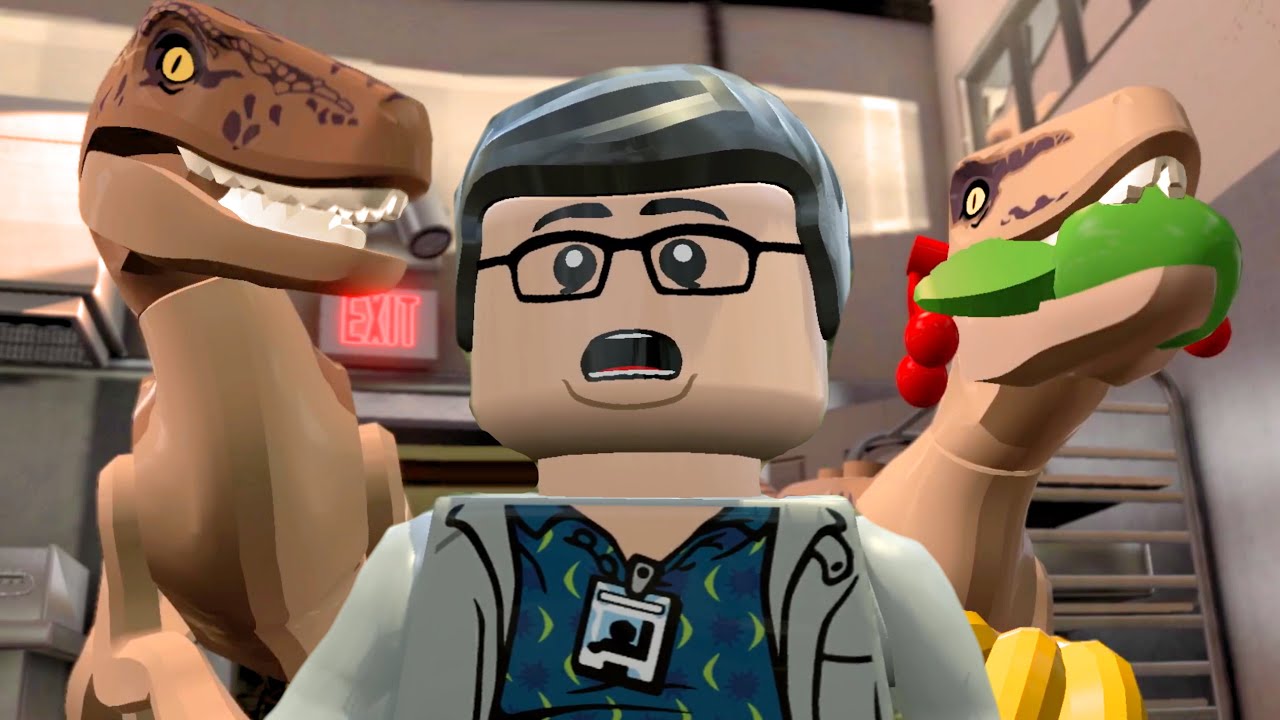 LEGO Jurassic World Dennis Nedry Performs All Minifigure Cutscenes in LEGO Jurassic Park