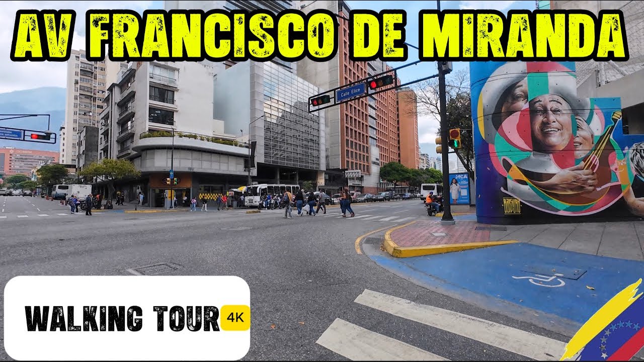 ASI esta HOY la AV FRANCISCO DE MIRANDA CHACAITO - ALTAMIRA CARACAS VENEZUELA walking tour 4k