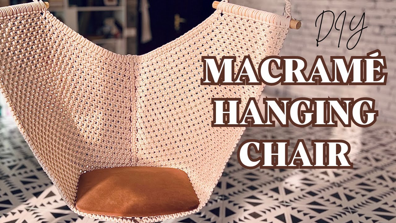Подвесное кресло макраме своими руками │ как сделать качели макраме пошаговый мастер-класс