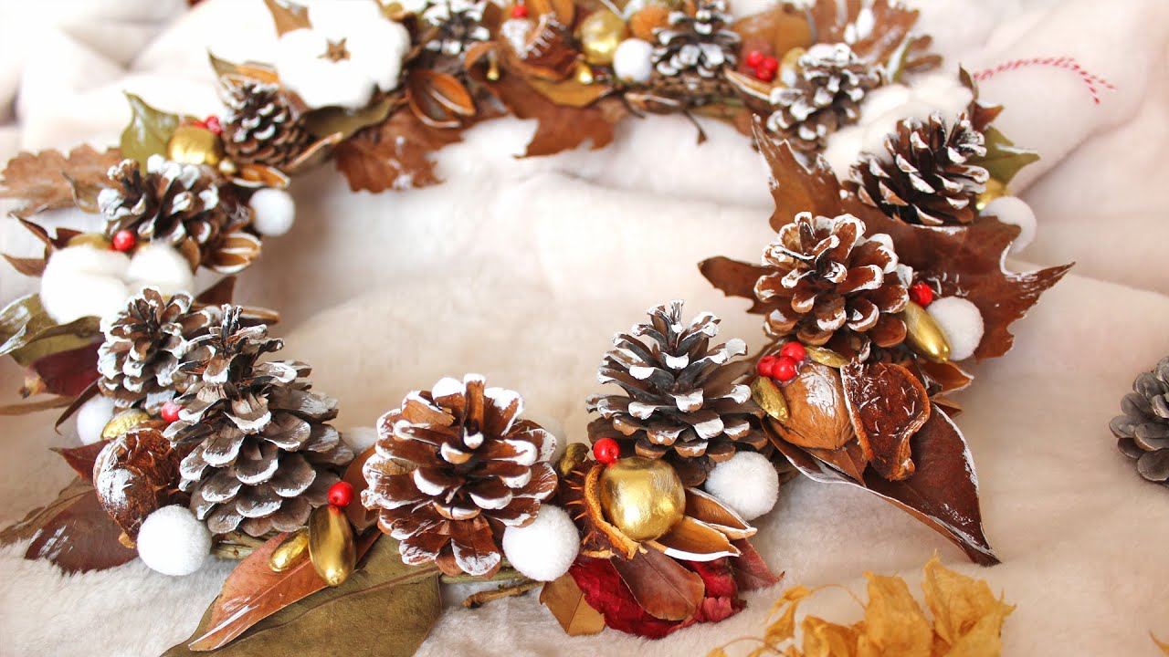 DOĞADAN GERİ DÖNÜŞÜM ile KAPI SÜSÜ YAPIMI | DIY Christmas Wreath