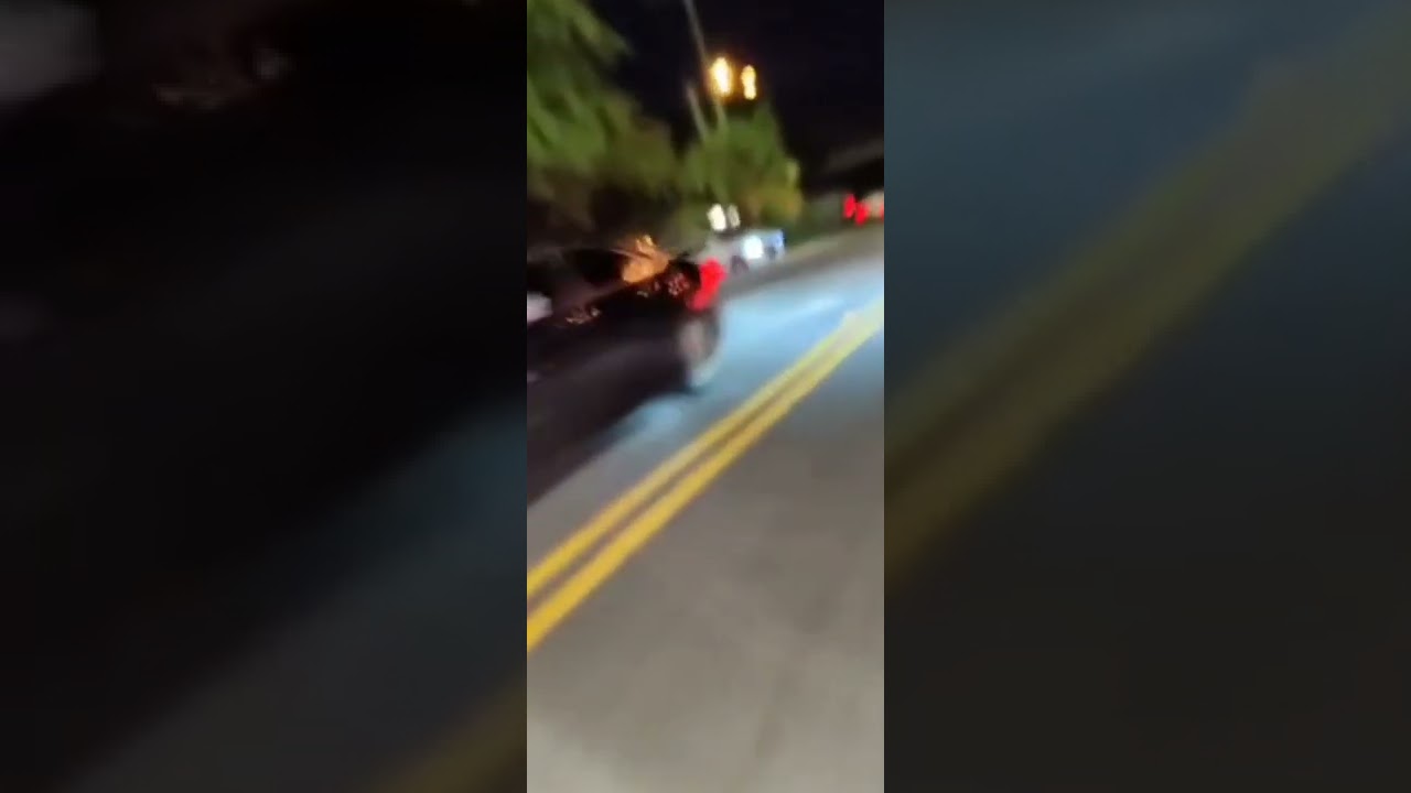 Roadblock in Miami gardens. Illegal street racing. Life is too be lived