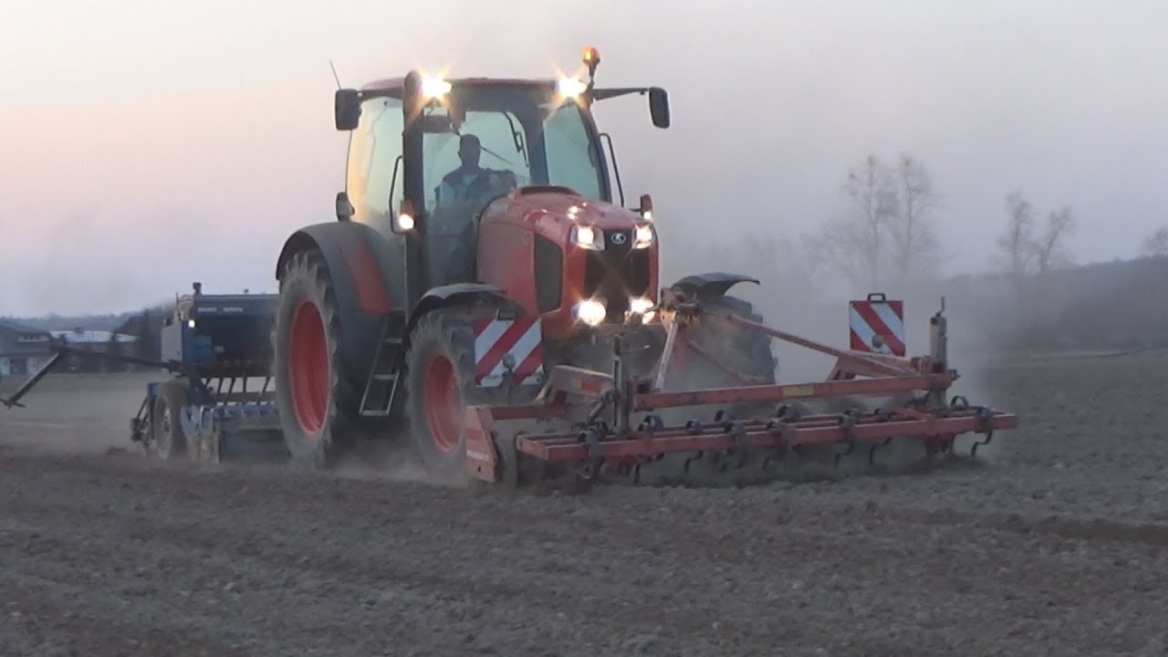 Sianie jeczmienia 2018 - Kubota M135GX