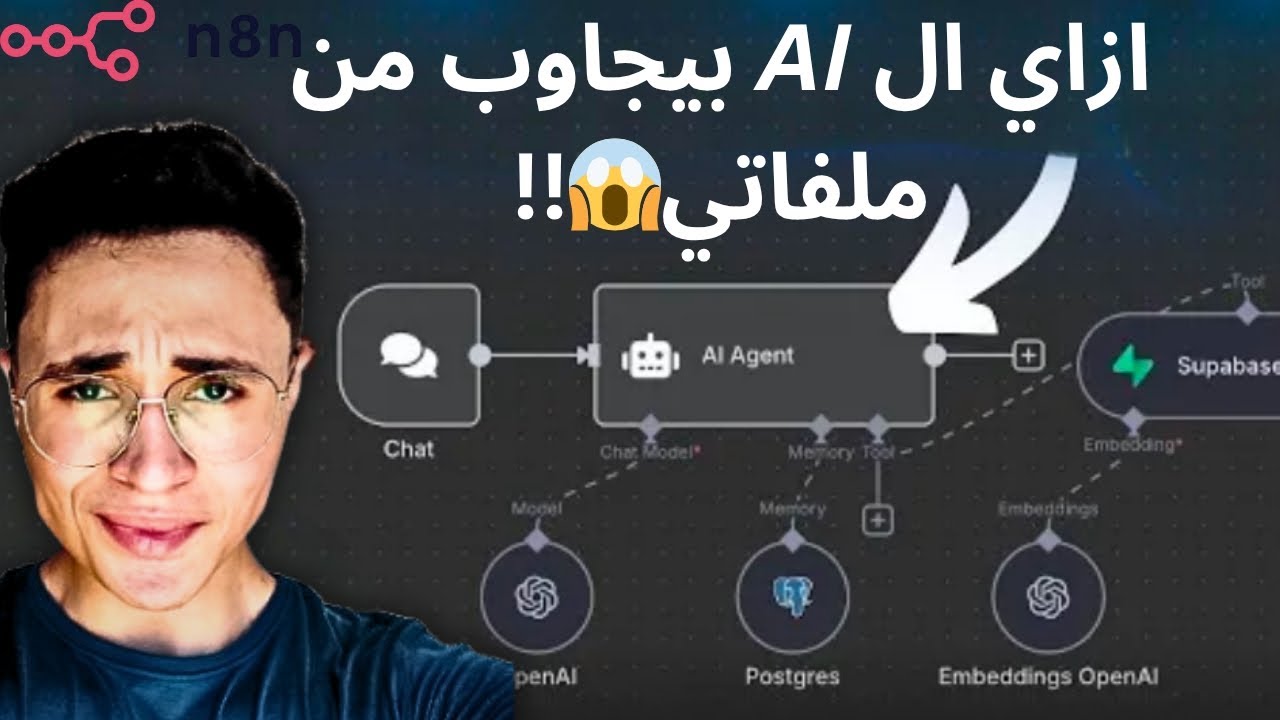 إزاي تبني RAG Agent بـ n8n يرد من ملفاتك(من غير سطر كود)؟؟!!