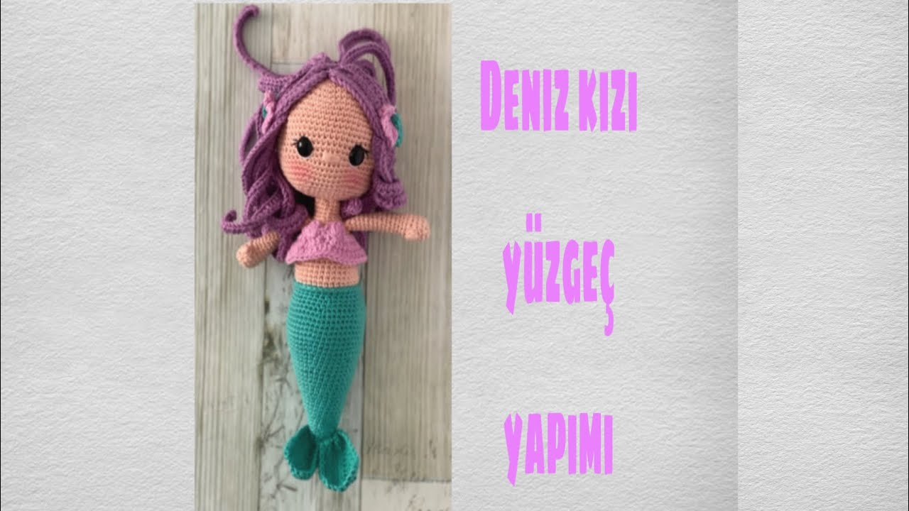 Amigurumi deniz kızı yüzgeç yapımı sübtitles fin making