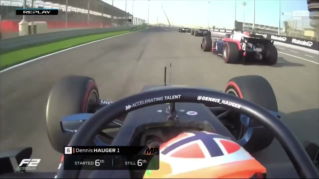 Dennis Hauger Start of F2 Bahrain GP 2023