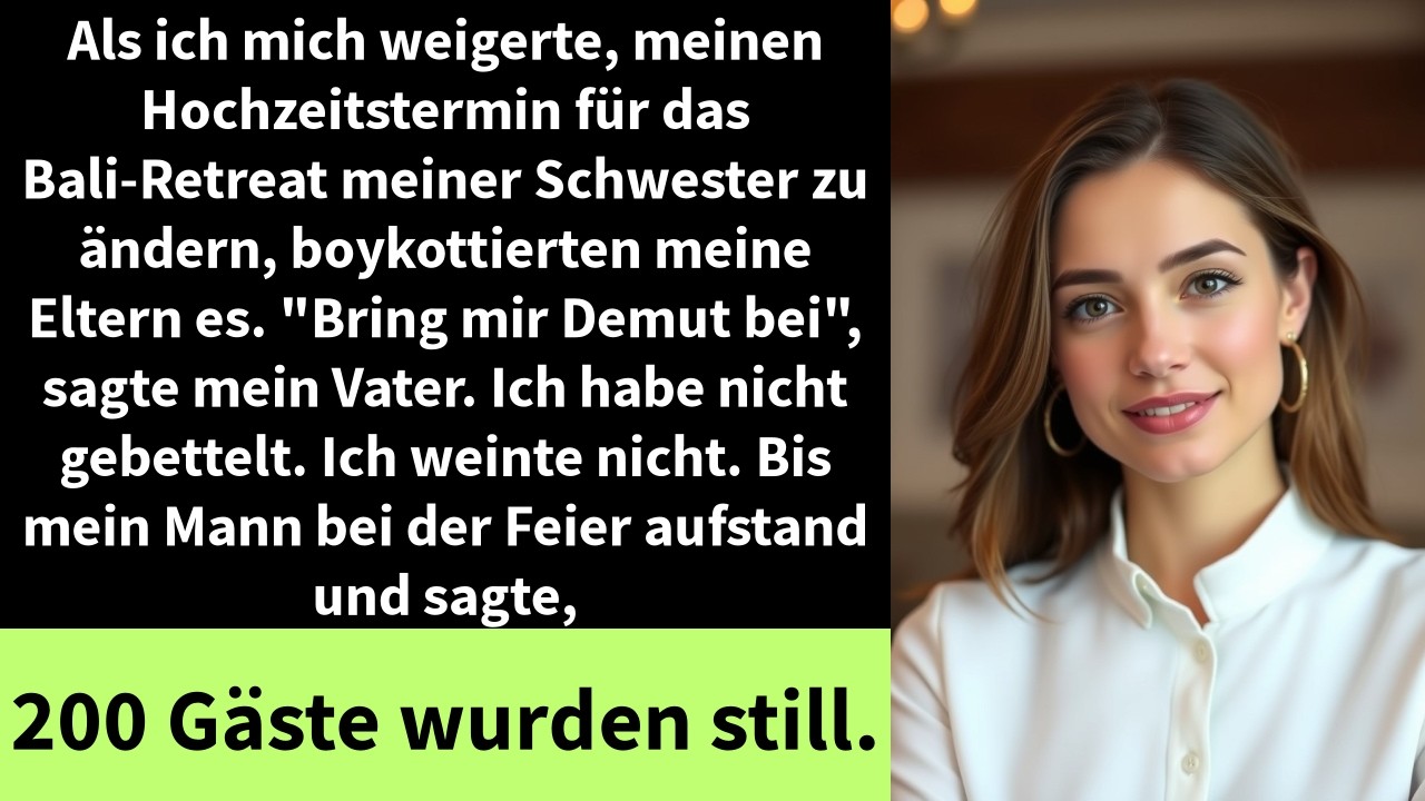 Als ich mich weigerte, meinen Hochzeitstermin für das Bali-Retreat meiner Schwester zu ändern,