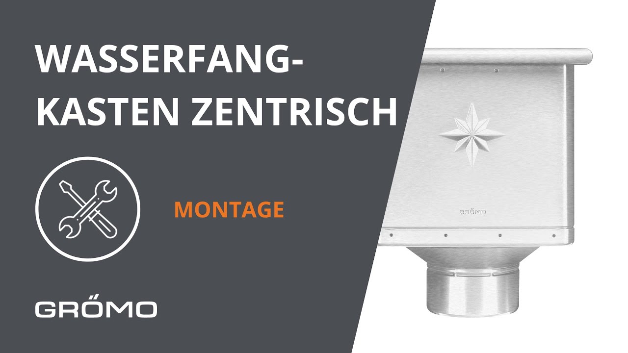 Zentrischen GRÖMO Wasserfangkasten an einer Dachrinne montieren - So geht es einfach und schnell!